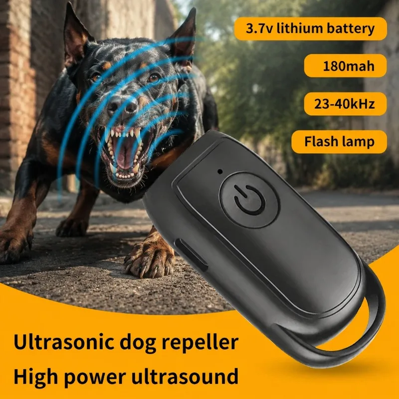 TINSOL New Portable Ultrasonic Dog Repeller, Rechargeable, 180 MA, 23-40 Kilohertz, One-Button Start, Intelligent Bark Stopper