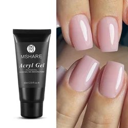 MSHARE-Gel acrylique LED UV, Extensions acryliques, Couverture acrylique, Rose, Blanc, Transparent, XR, N64.60 ml, 60g