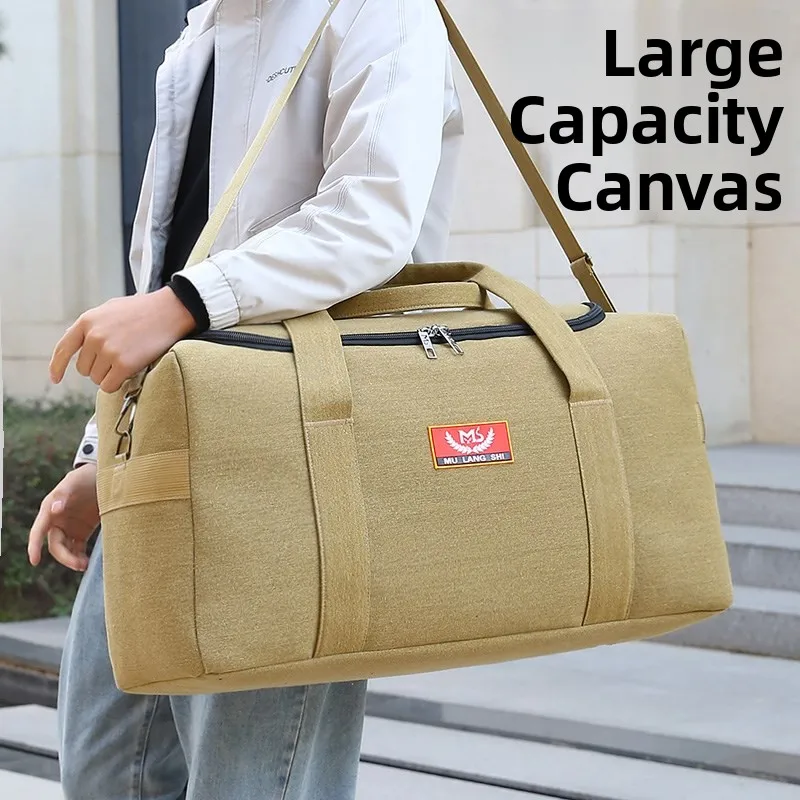 extra-large-capacity-120l-travel-bag-unisex-outdoor-luggage-canvas-bag-for-moving-clothes-vintage-style-foldable-shoulder-bag