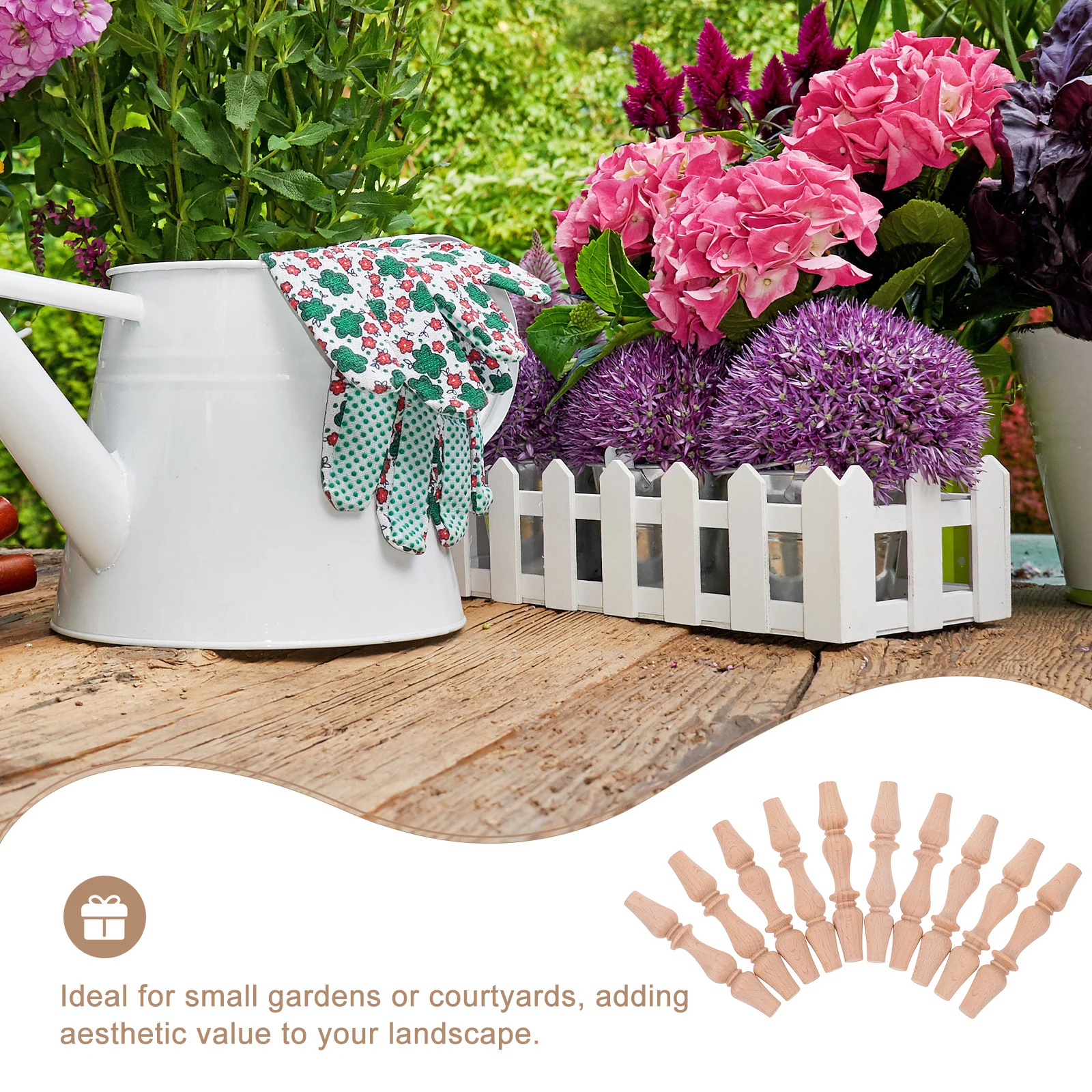 10 шт., деревянные балясины с натуральной отделкой