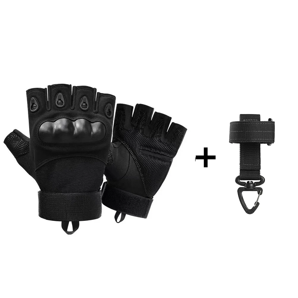 2-teilige Halbfinger-Herrenhandschuhe, taktische Outdoor-Handschuhe, Sportschießen, Jagd, Airsoft, Motorrad, Fahrradhandschuhe