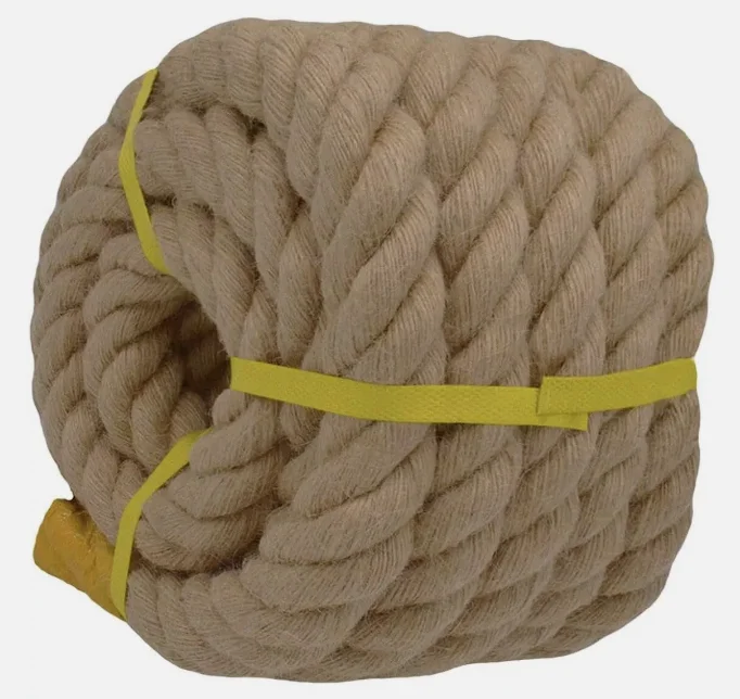 40mm x 1/2/3/4M Natural Jute Rope Hemp Rope Strong Jute Twine for Crafts Gardening Hammock Decorating