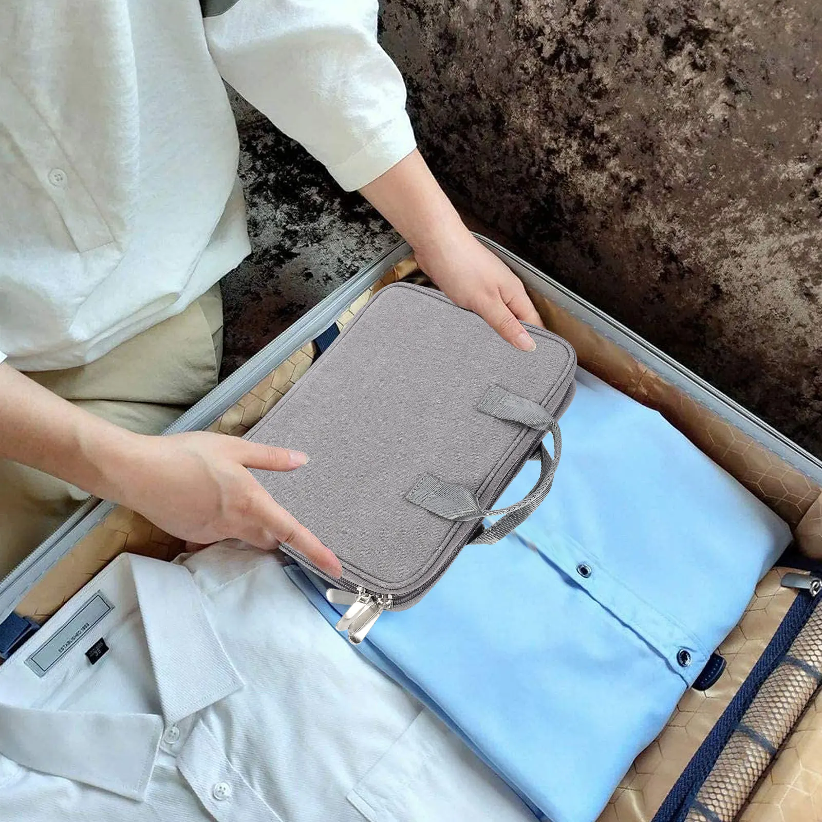 

Portable Watch Straps Case B Strap Storage Bag Tote ganizer Double Layer Travel Watch B Keeper Container Data Cable