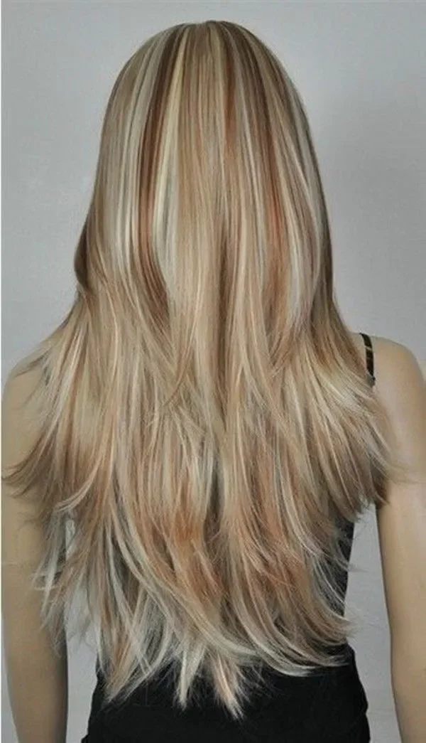 Cheveux bruns et blonds pour femmes, livraison gratuite, charmante, longue, mixte, santé, cosplay, ultraviolets