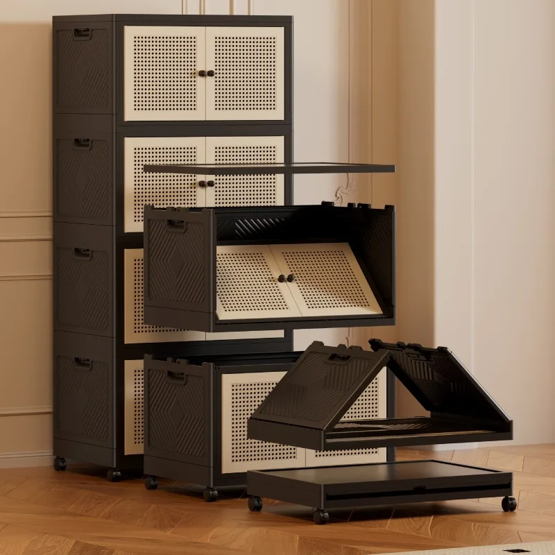 

Шкаф для хранения, многослойный, складной шкаф для хранения на колесиках, шкафчик для одежды в гостиной