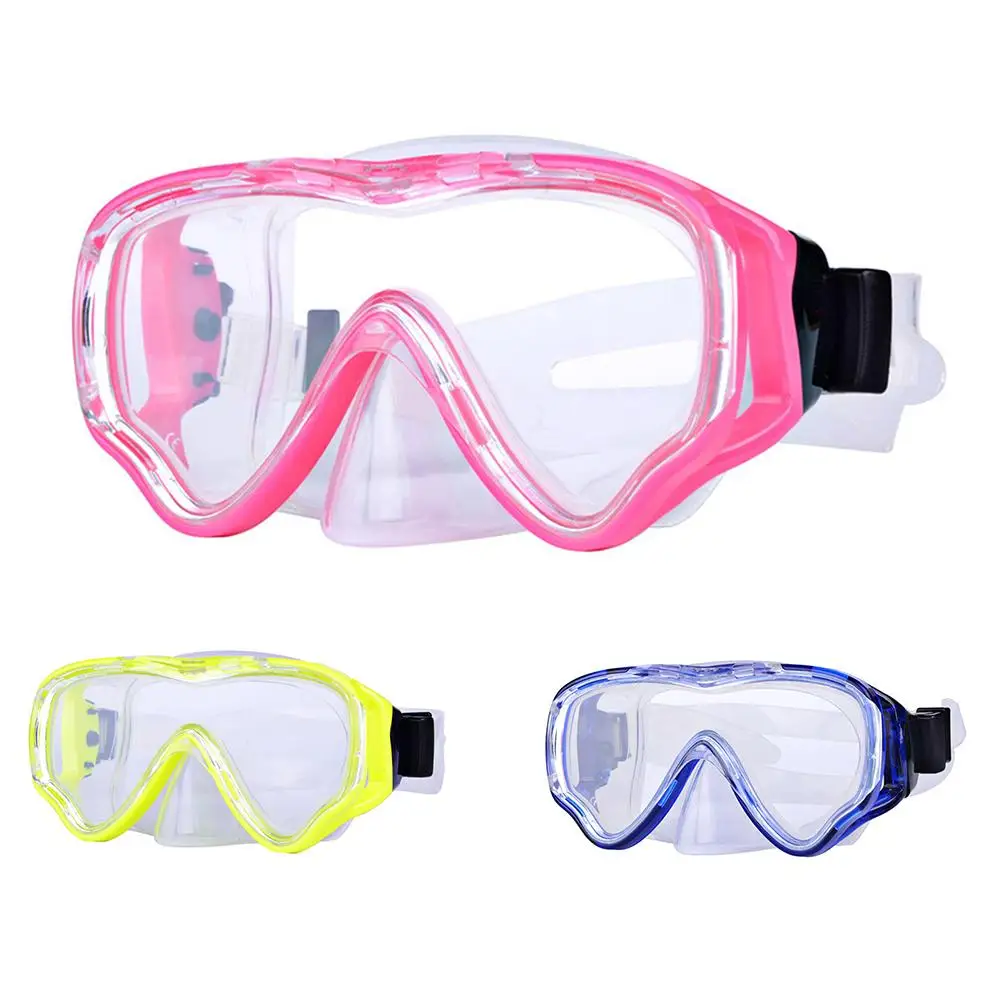 

Kids Diving Mask Snorkel Mask Anti-Fog Anti-Leak Swimming Goggles Tempered Glass Waterproof Mask For Children