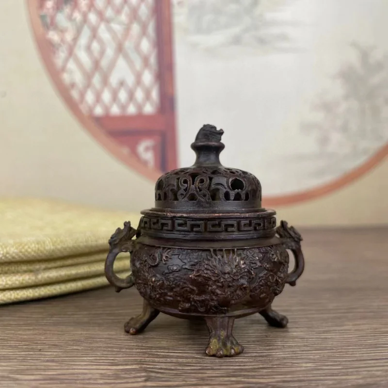 Antique Style Nine Dragon Incense Burner Ornament Chinese Style Incense Burner Home Use Aromatherapy Burner Home Living Room Dec