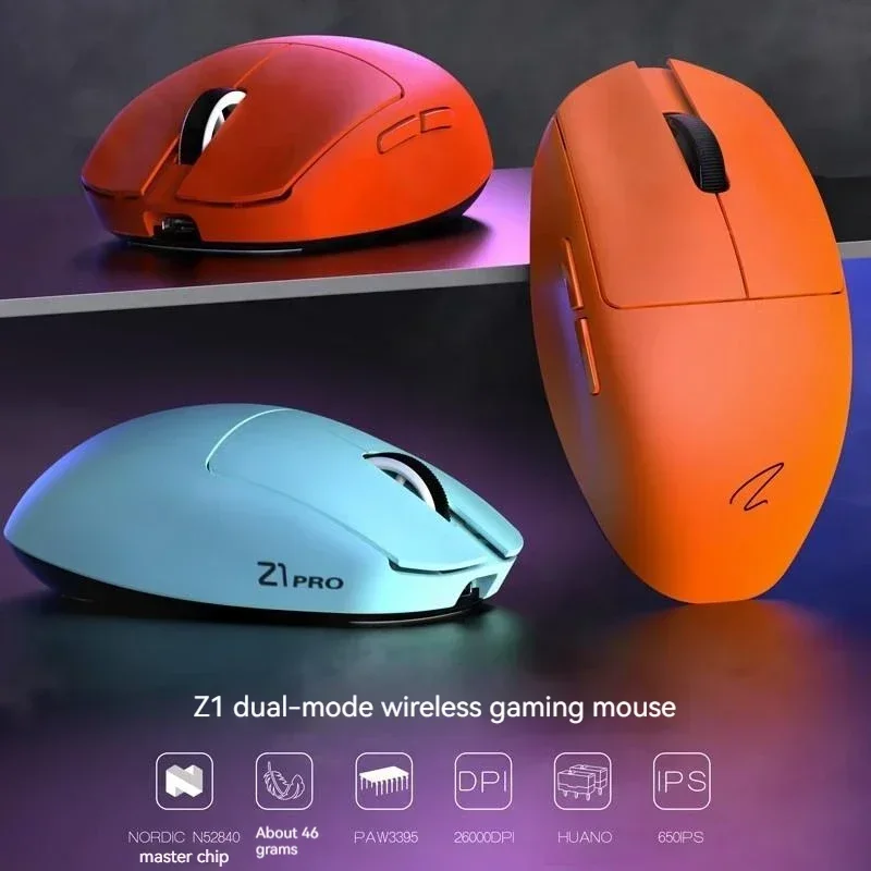 Zaopin เมาส์เกมเมอร์มืออาชีพ Z1น้ำหนักเบา2.4G เมาส์ไร้สาย PAW3395 USB 2.4G 26000dpi TTC อุปกรณ์เสริมสำหรับ Win เมาส์เล่นเกมส์