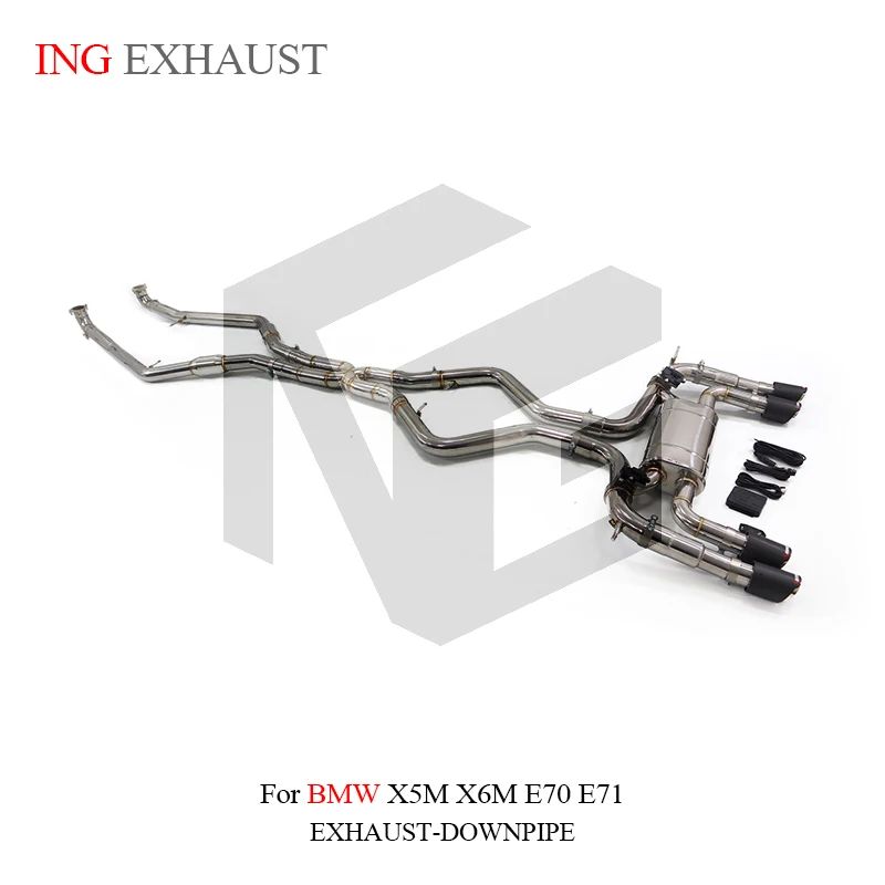 

ING Performance Exhaust Catback for BMW x5m x6m E70 E71 S63 4.4t Valve Remote Electric Muffler Engine Sections Escape System