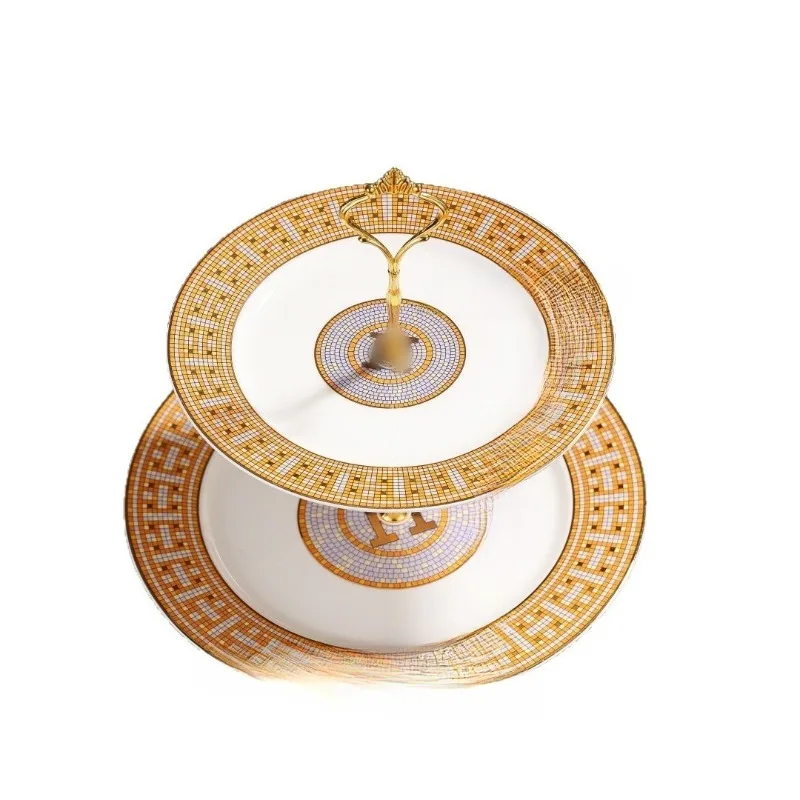 

European dim sum plate, high-end English fruit living room, creative cake stand, sugar dried fruit afternoon tea