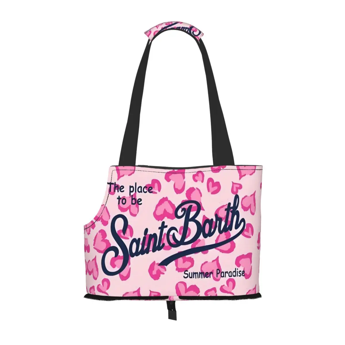 

S-Saint B-Barth Portable Pet Shoulder Bag for Small Pets - Durable Waterproof Travel Tote with Safety Hook