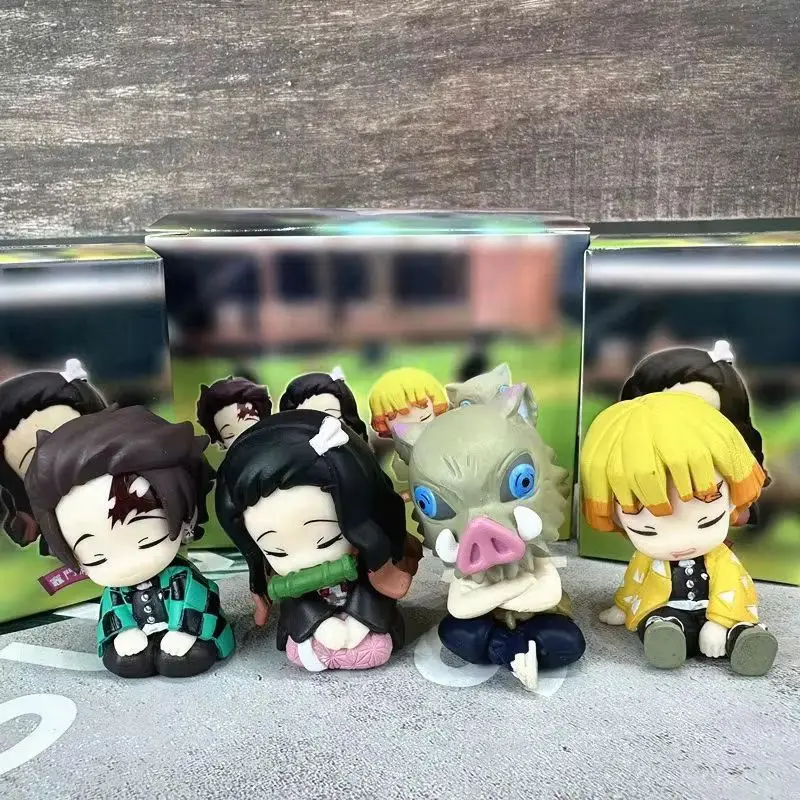 

Новинка в наличии Demon плечо к плече сидячая поза слепая коробка Kawaii Kamado фигурка настольный декор фанаты праздничные подарки