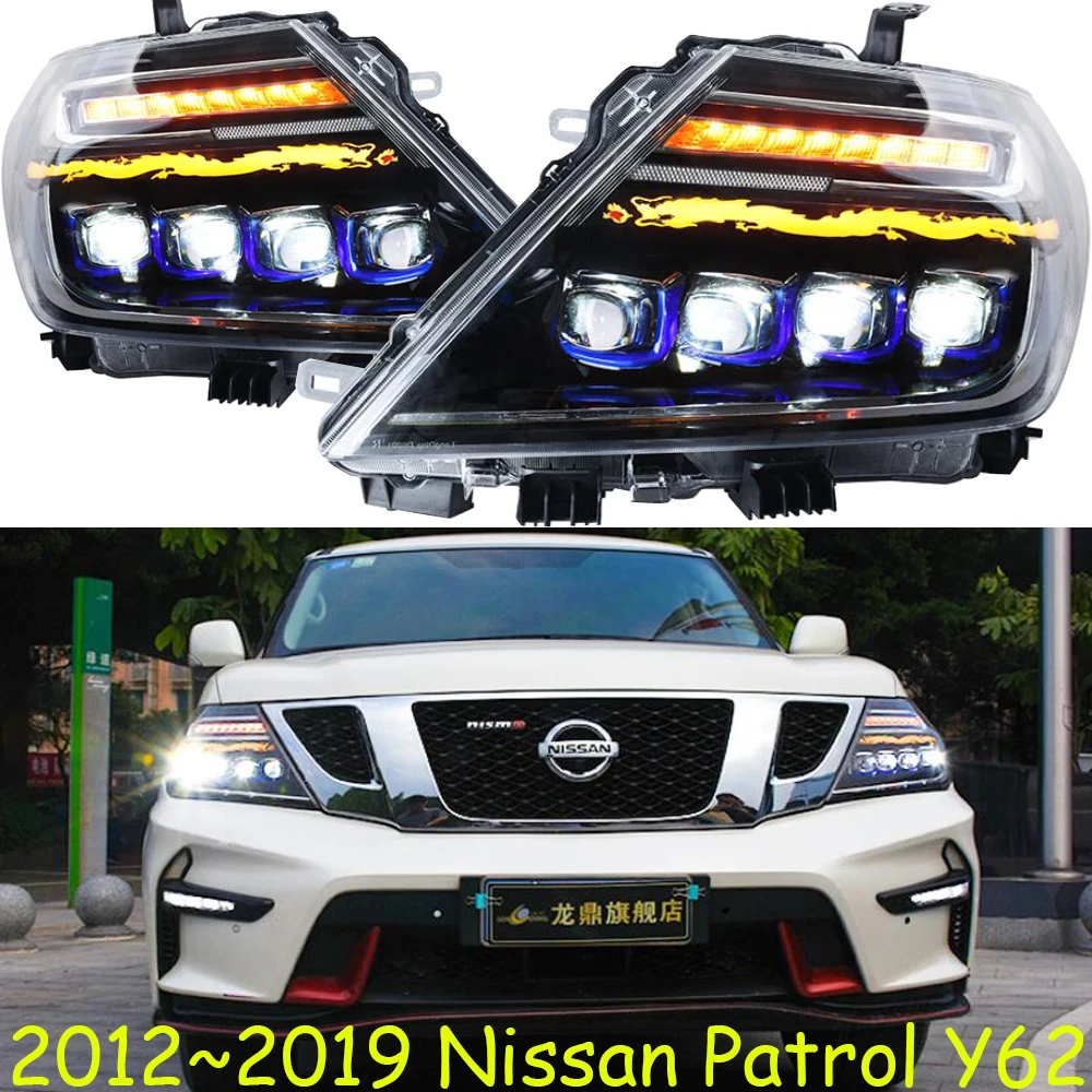 2012~2019 car bupmer head light for Nissan Patrol y62 headlight car accessories All LED fog Patrol headlamp