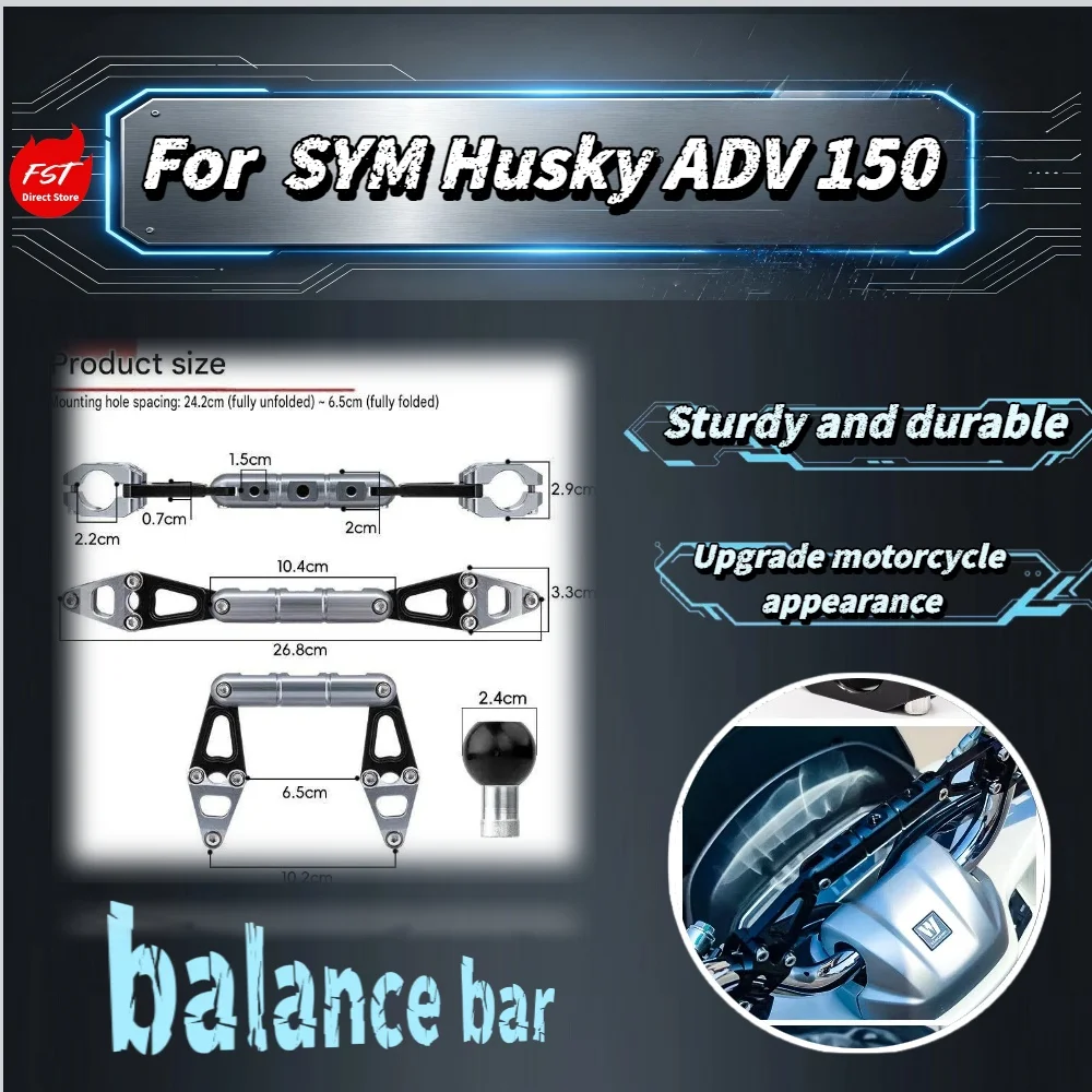 For SYM Husky ADV 150 Multifunctional Handlebar Extension Cross Bar Storage Bracket Scooter Mod Accessories