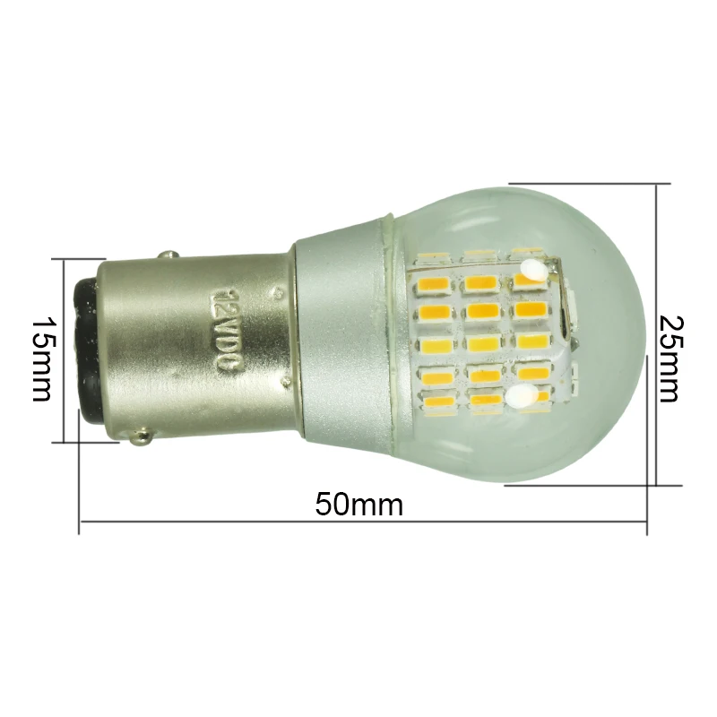 Led Interior Coche BAY15D P21/5W 1157 Car Daytime Running Light Auto Signal Lamp12V Dual Color White Yellow Brake Bulb 12 Volt