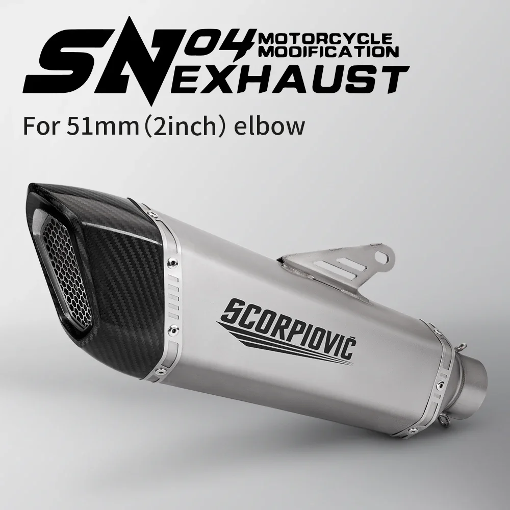 

51mm/60mm Motorcycle Exhaust Pipe Carbon Fiber Exhaust DB Killer Tubo Escape Escapamento De Moto for cbr500r CBR650F z650 er6n
