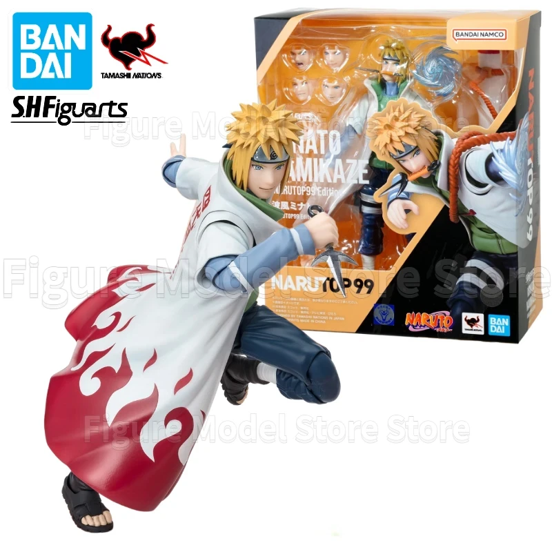 

In Stock Bandai S.H.Figuarts SHF Naruto Shippuden Minato Namikaze NARUTOP99 Edition Anime Action Figures Toys Models Collector