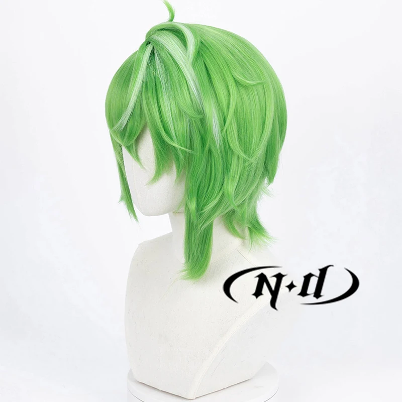 شعر مستعار بيكيرو تنكري ، ذكريات عذراء ، شعر أخضر ، مقاوم للحرارة ، صناعي للكون الهزلي ، حفلة الهالوين