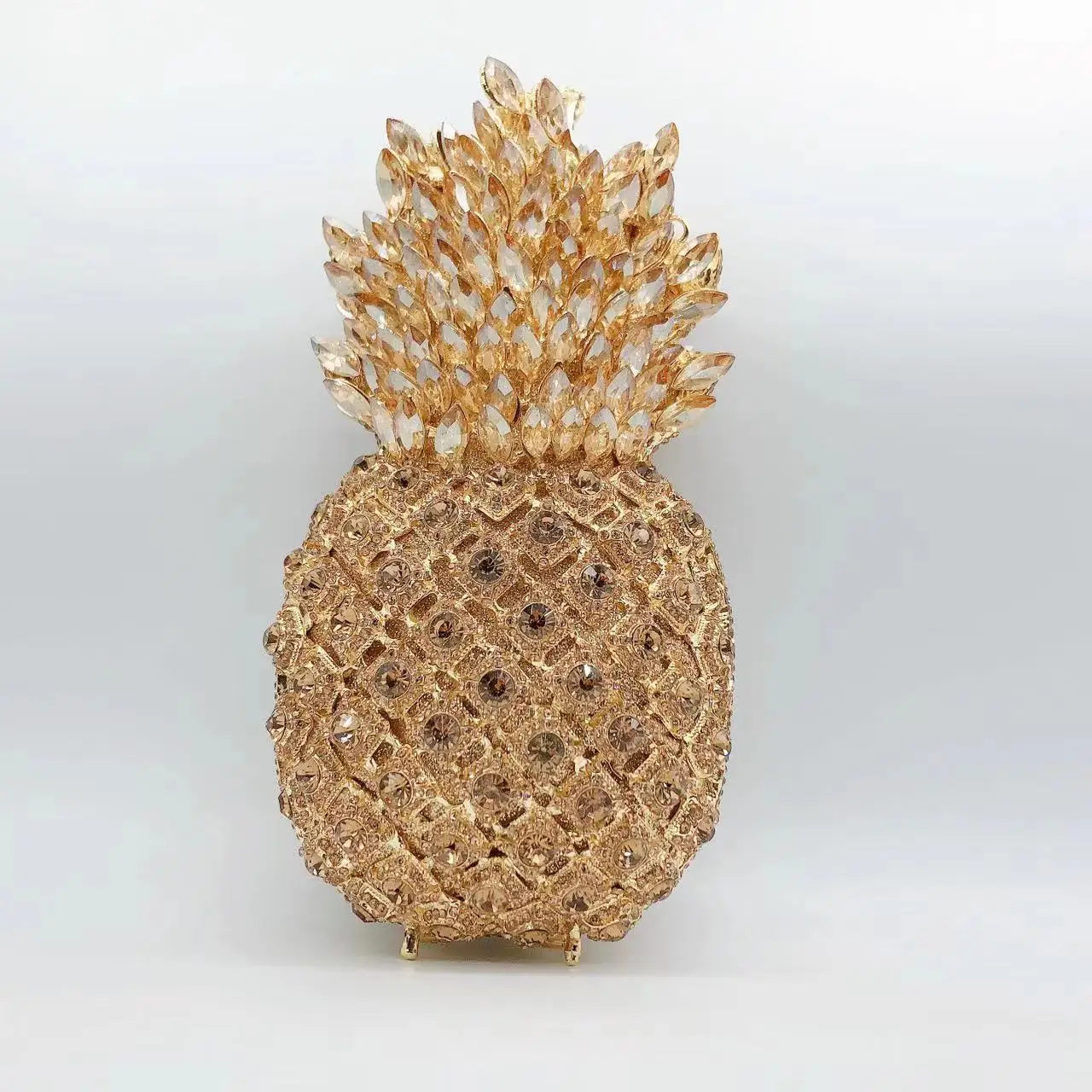 

Pineapple Diamond Dinner Bag Fruit Party Banquet Full Diamond Clutch Luxury Handbags Sac À Mains Femme Bolsos De Mujer Tendencia