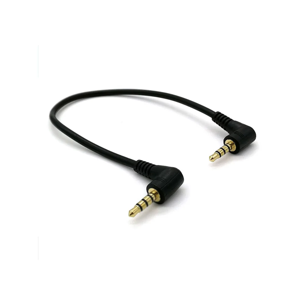 

Audio Cable Double Elbow Male to Male AUX Car Extension Cable 35mm Jack Stereo Device HiFi System GoldPlated Lossless Sound