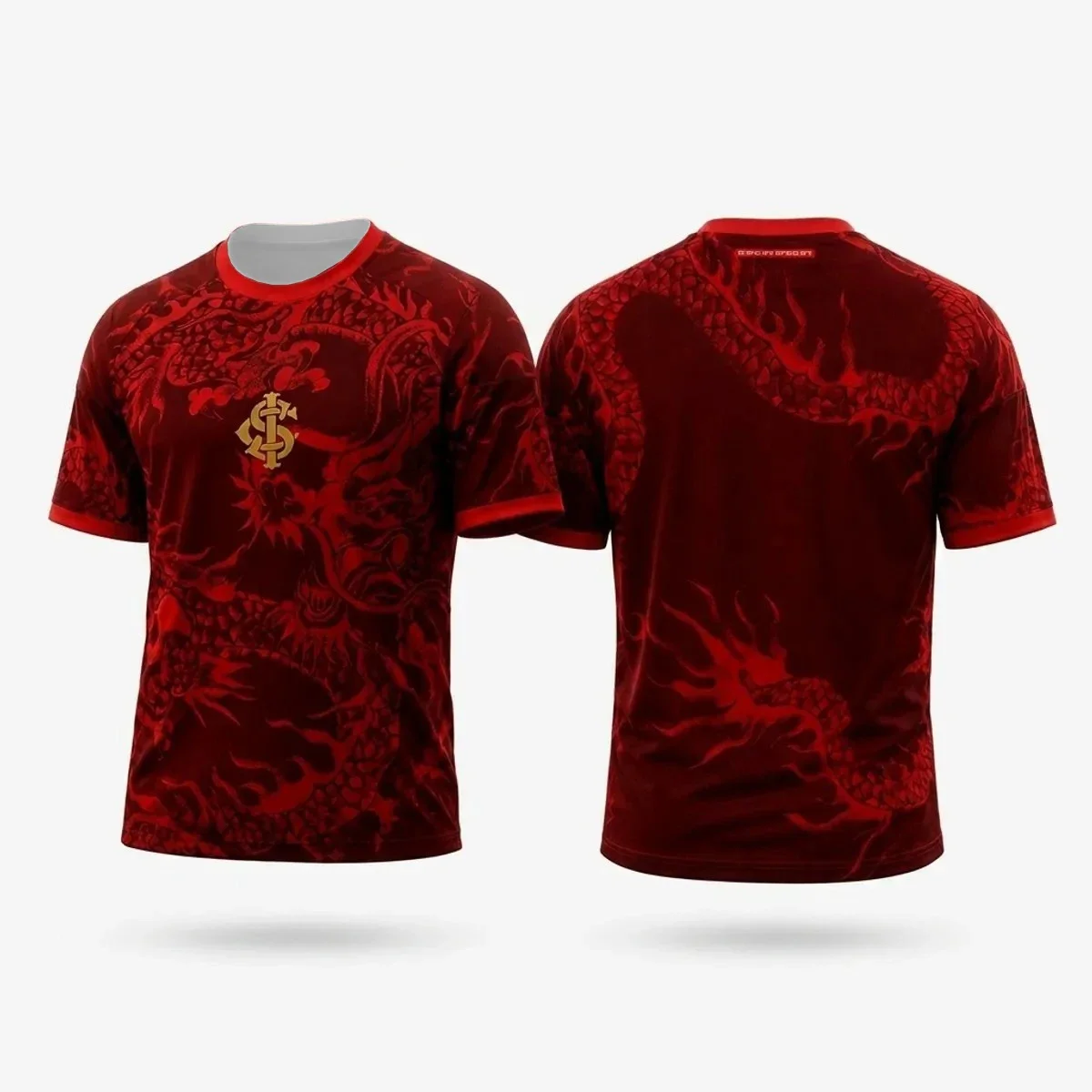 New Internacional 2026-27 Red Chinese Dragon Graphic Soccer Jersey Trendy Casual Quick-drying Sports T Shirt Family Matching