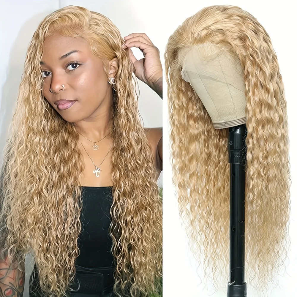 

Длинный свободный волнистый парик из синтетических волос с кружевной передней частью, цвет пепельный блонд, для женщин и девушек, для повседневного использования и вечеринок, без клея, предварительно прорезанный.