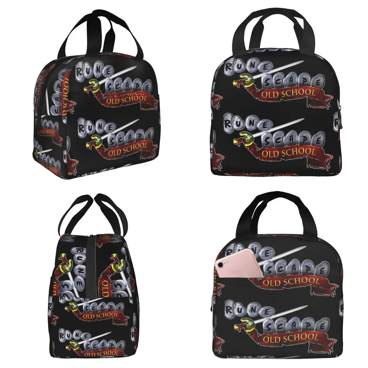 

Сумка для обеда Runescape Oldschool Logo Bes Men, изолированная сумка для обеда для женщин, офисная сумка-холодильник, термоконтейнер для еды, сумка-тоут, контейнер для обедов