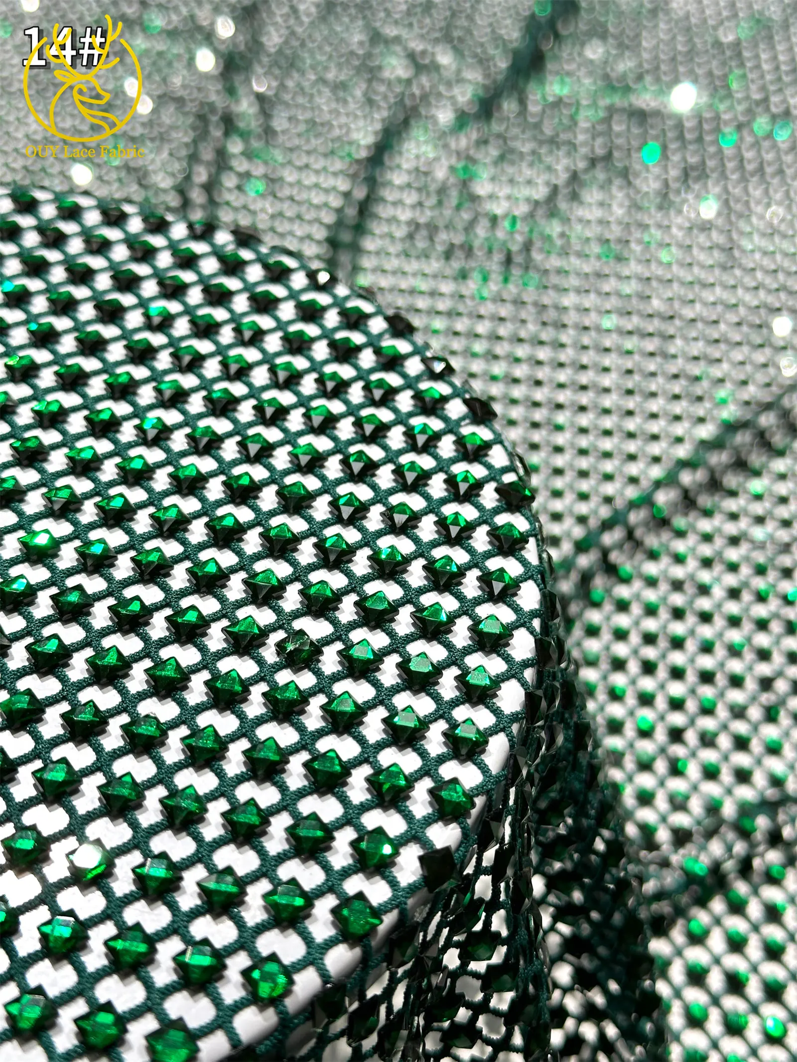 Hochwertiger nigerianischer Glasrhinestone-Netzstoff 2026 – Königliche afrikanische französische Strass-Kristallspitze für Party- und Abendkleider zum Selbermachen – Detail 21
