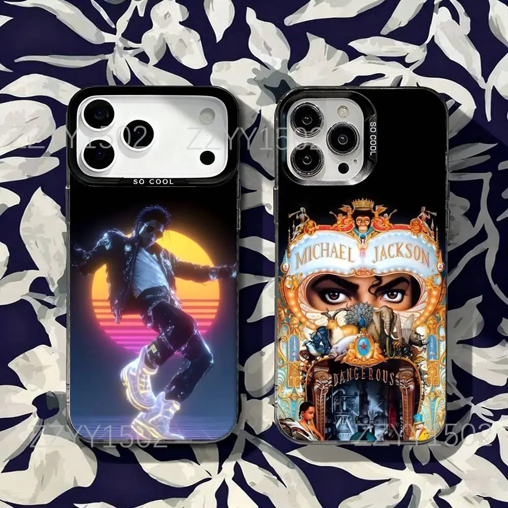 

Singer M-Michael J-Jackson Phone Case For iPhone 17,16,15,14,13,12,X,8,Pro,Max,Plus,SE4,Air,Mini HD Black IMD Matte
