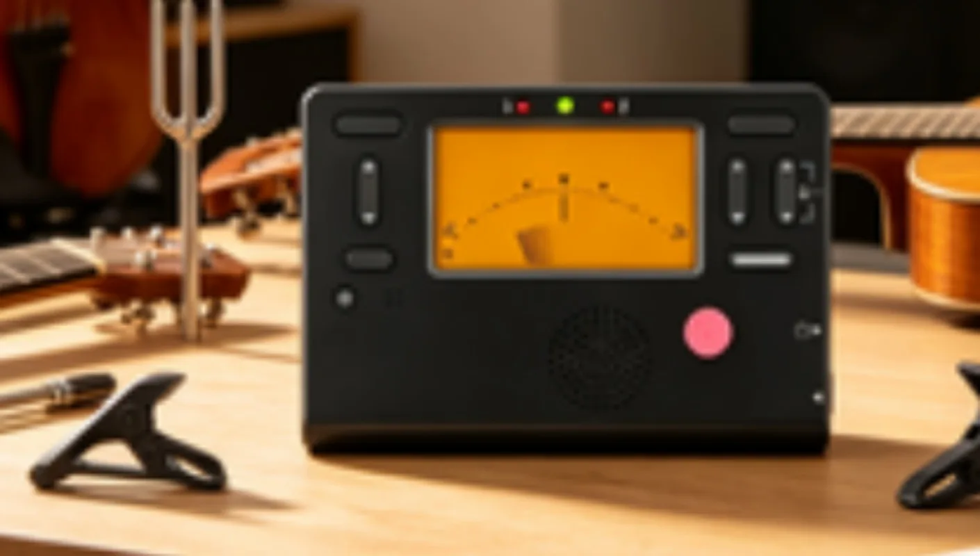 Multi‑instrument Sound Tuner With Rhythm Function, Universal Accessory For String And Wind Musical Instruments