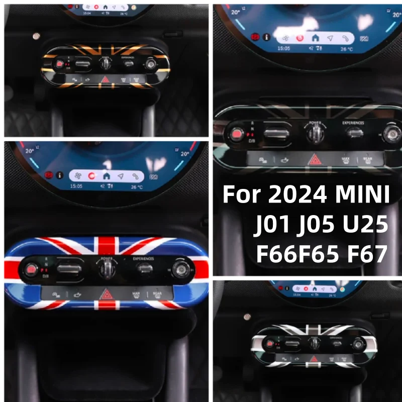 

Для Mini Countryman U25 F65 F66 F67 Cooper S E SE J01 EV 2024 2025 Автомобильная кнопка центрального управления, рамка, наклейка, аксессуары