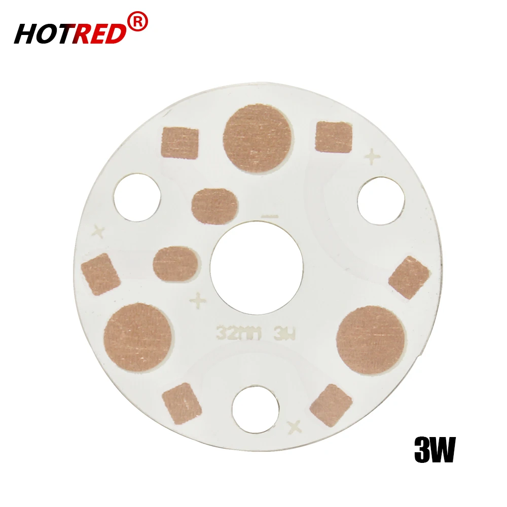 10-50pcs 3W 6W 9W Round Aluminum Base Plate High power Heat Sink PCB Board3x1w 3x2w3x3w Downlight Spotlight DIY Lamp Accessories