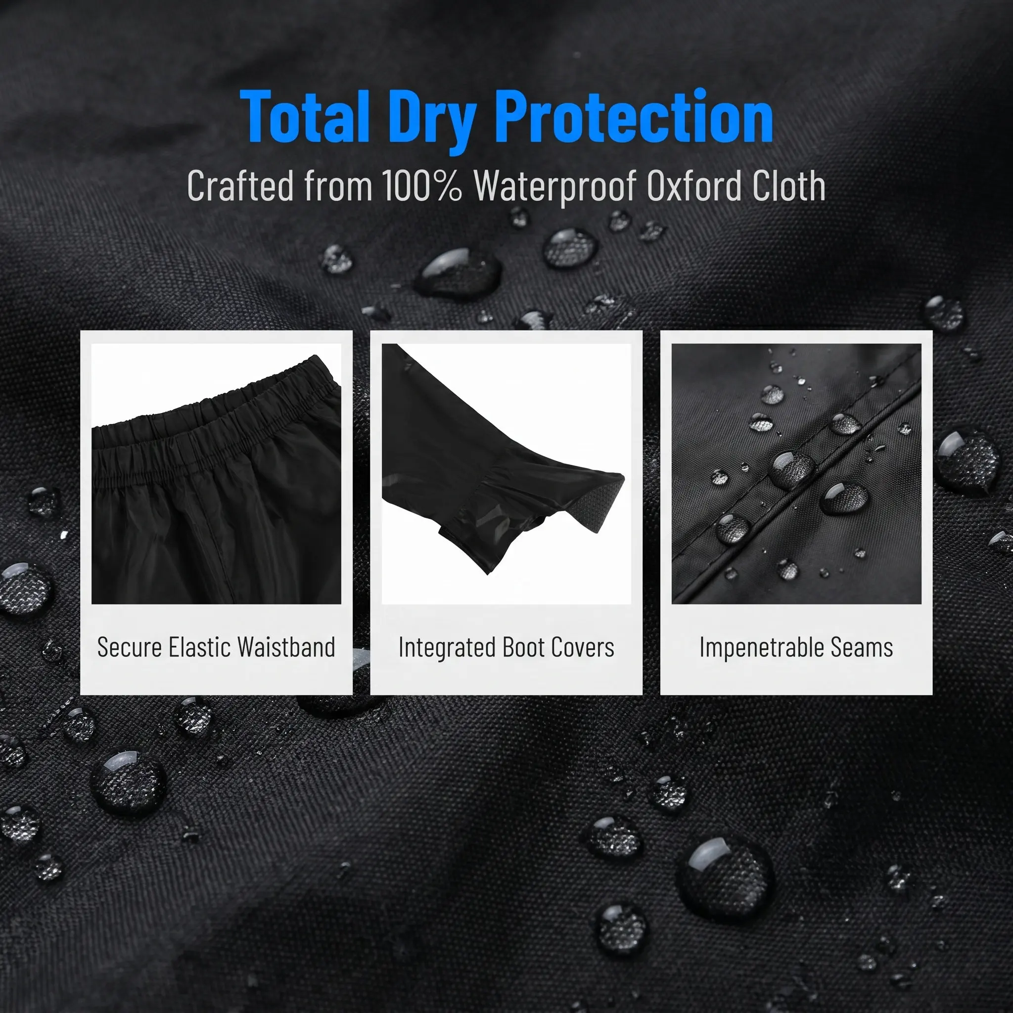 1Pair Motorcycle Rain Pants Waterproof Windproof Unisex Riding Gear Rain Boot Covers Outdoor Activity Wear Men Women