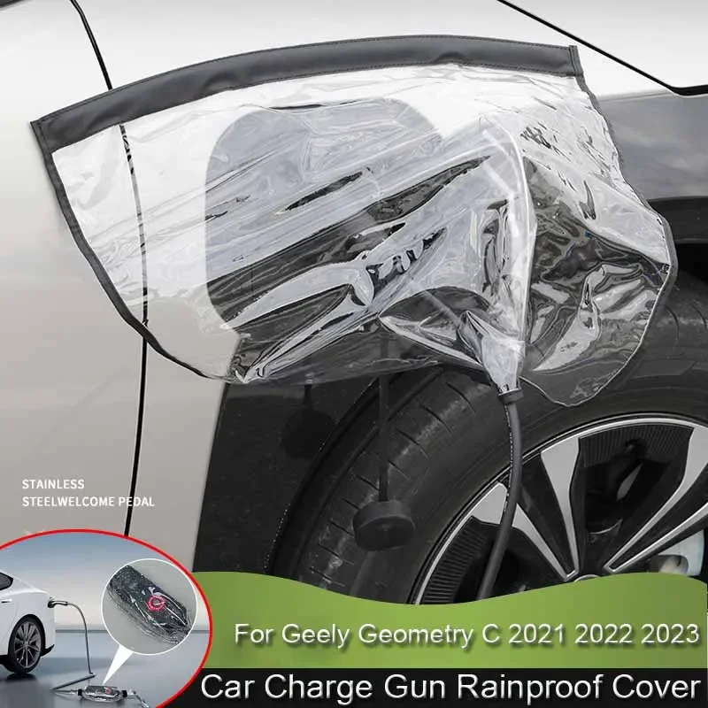 

For Geely Geometry C 2021 2022 2023 Rainproof Dustproof EV Charger Guns Protect Electric Car New Energy Charging Port Rain Cover
