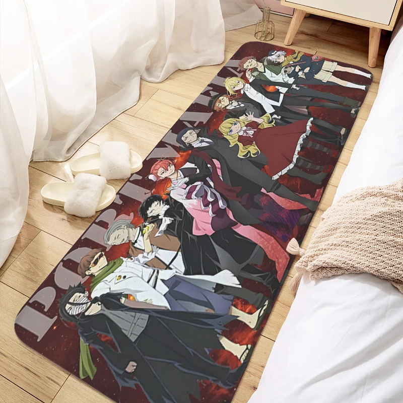 

Anime Bedroom Rug Bungo Stray Dogs Hallway Bathroom Foot Mat Slip-resistant Room Floor Carpet Kitchen Rug Doormat Entrance Door