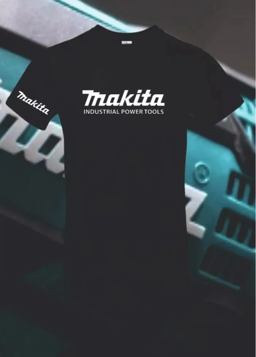 

Футболка Attitude Statement Makita, подарок на день рождения, футболка с электроинструментами, топ «сделай сам», необычная футболка для взрослых и детей, хлопковая американская уличная футболка