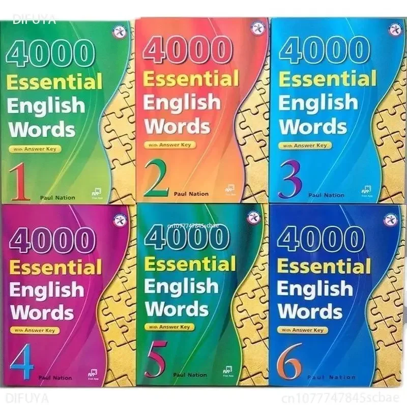 6 Books/set 4000 Essential English Words Full Color New Version of The English Learning Guide English Book Libros Livros