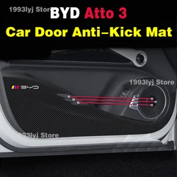 Car Door Anti-dirty Anti-kick Mat Pad Cushion Sticker Garnish Decoration Car-styling For BYD Atto 3 Yuan Plus EV Accessories