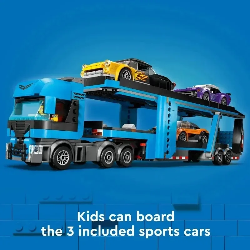 

Compatible Set City Series 60408 Sports Car Transport Car Double-decker trailer Boys Girls Toys Building Blocks Children's gift