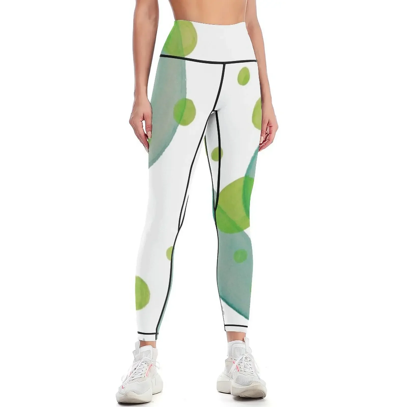 

Floating Leaves - Watercolor Pattern with Nature Vibes Leggings jogging pants Tight fitting woman sport set Womens Leggings