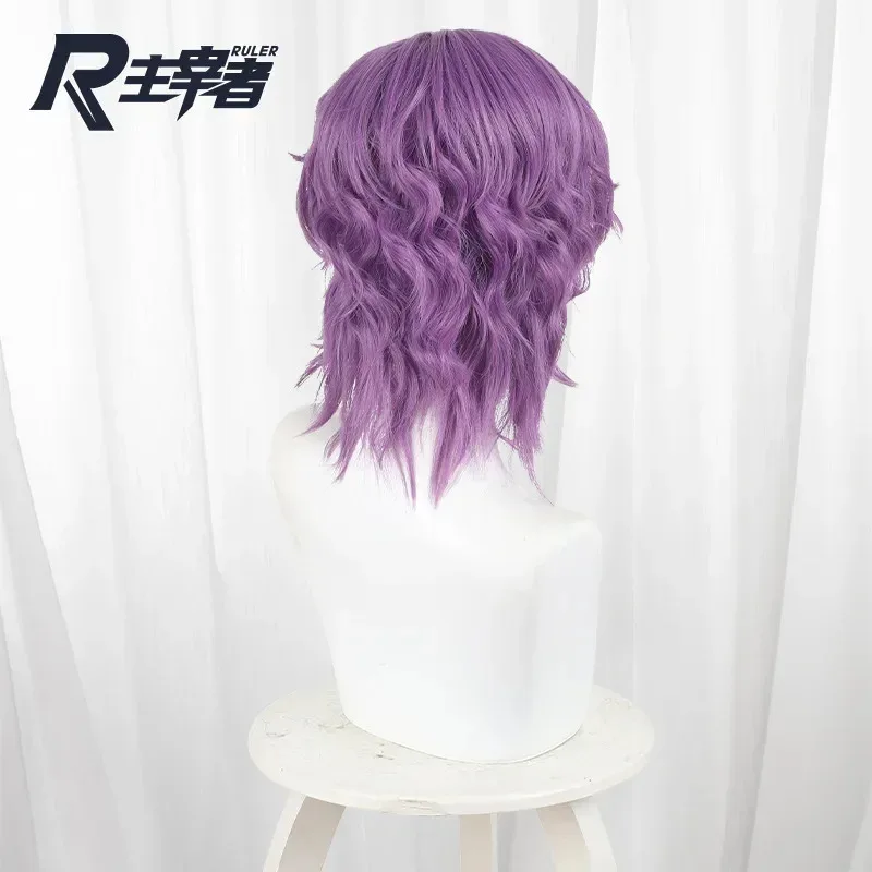 كاندي 2025 لعبة الهوية الخامس جاك تأثيري الأرجواني جديد 38 سنتيمتر قصيرة الشعر الاصطناعية لعبة الممزق حفلة الهالوين + غطاء شعر مستعار