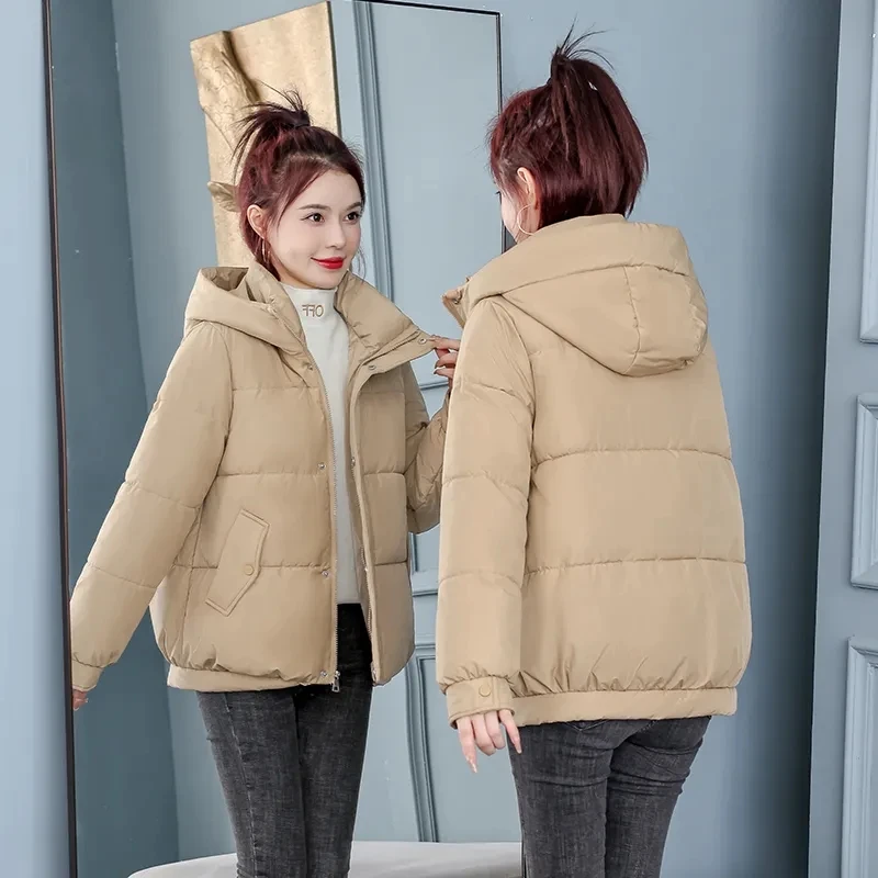 

Women's Down Cotton Coat 2023 New Winter Thickened Korean Cotton Coat Short Cotton Coat Bread Coat Women Winter Jacket Parkas