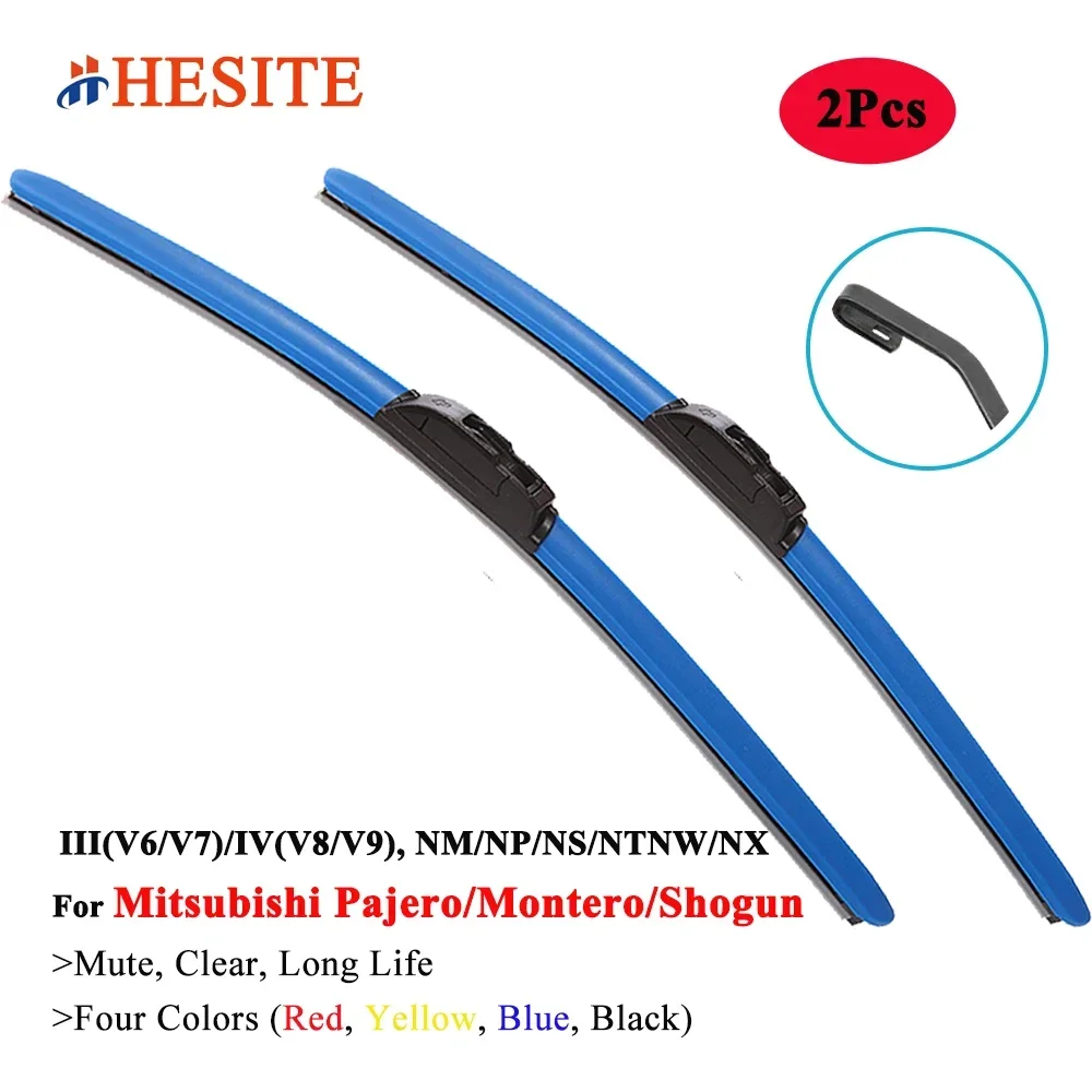 HESITE Colorful Wiper Blade For Mitsubishi Pajero Montero Shogun V6 V7 V8 V9 NM NP NS NT NW NX 20002006 2011 2014 2018 2020 2023