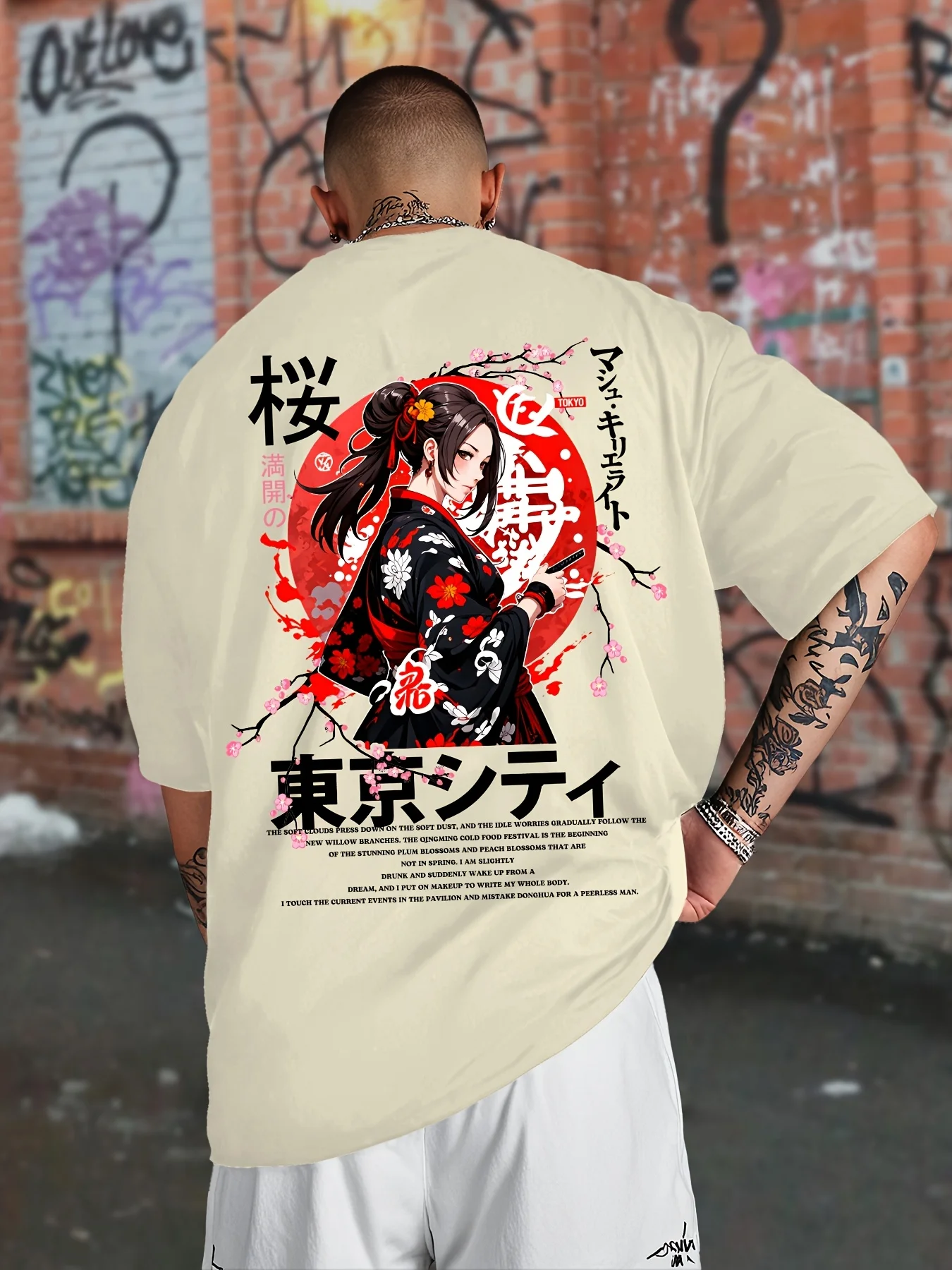 2026 New Hot Summer Anime Cherry Blossom Print 100_ Cotton Men Woment T-shirt Summer Autumn Daily Outdoor Sports Casual Street