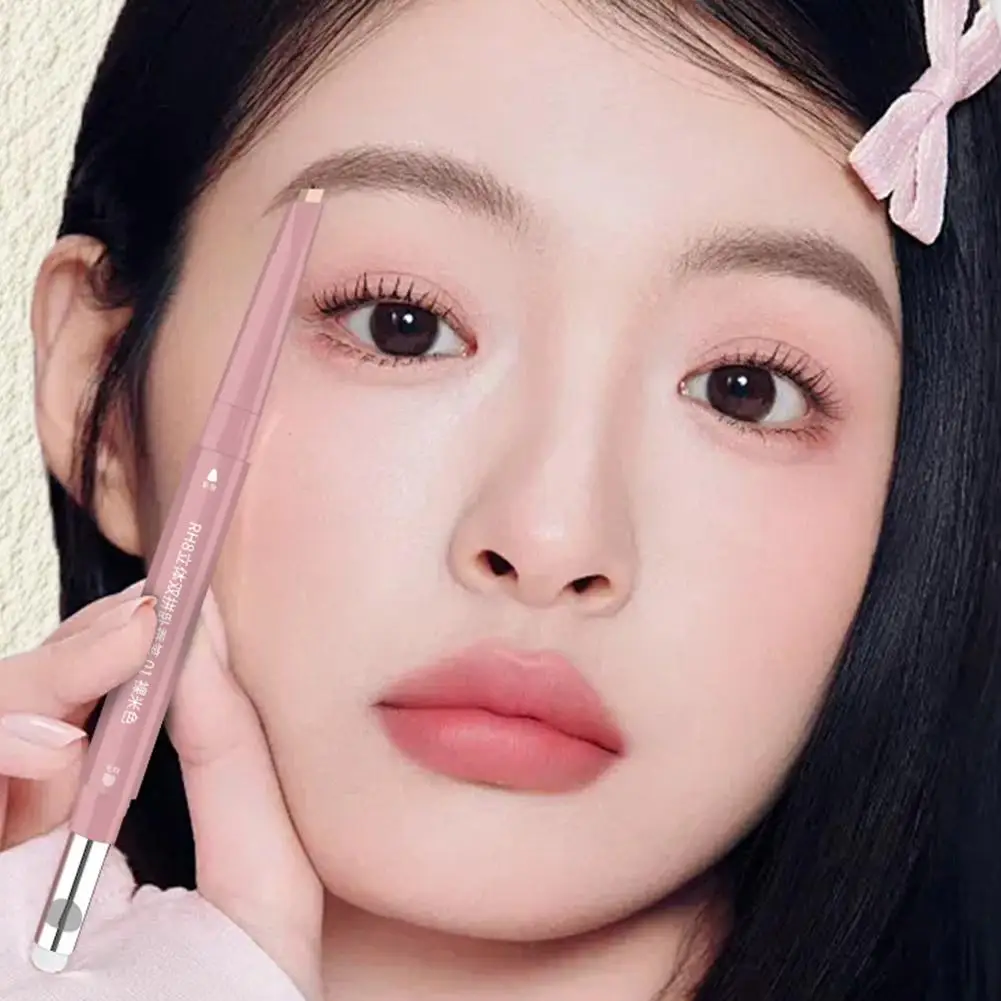 Dwustronny cień do powiek w sztyfcie z brokatem w kolorze różowym, wysoki połysk, narzędzie do makijażu, eyeliner, złoty cień do powiek, matowy eyeliner X0L5