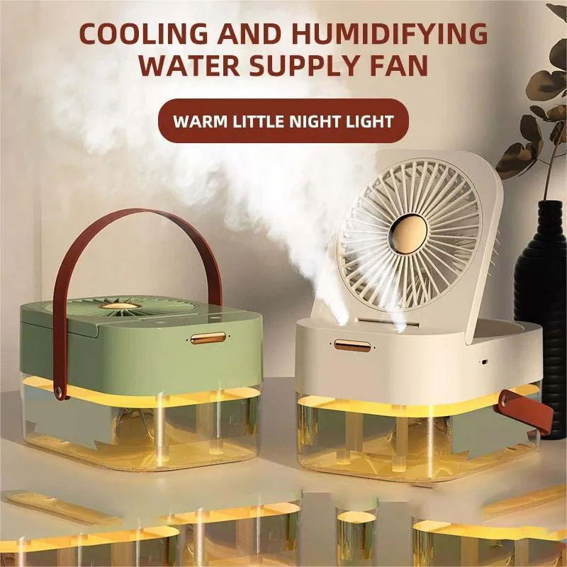 Humidifier Spray Fan Portable Fan Air Cooler Air Humidifier USB Fan Desktop Fan With Night Light For Summer Home Appliance