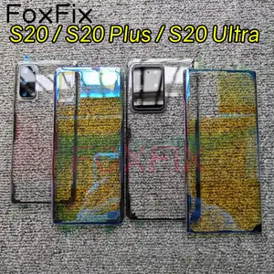 Bilashmart Clear Glass Back Cover Samsung Galaxy S20 Ultra S20 Plus Battery Cover Rear Housing Panel Case With Camera Lens Replacement
