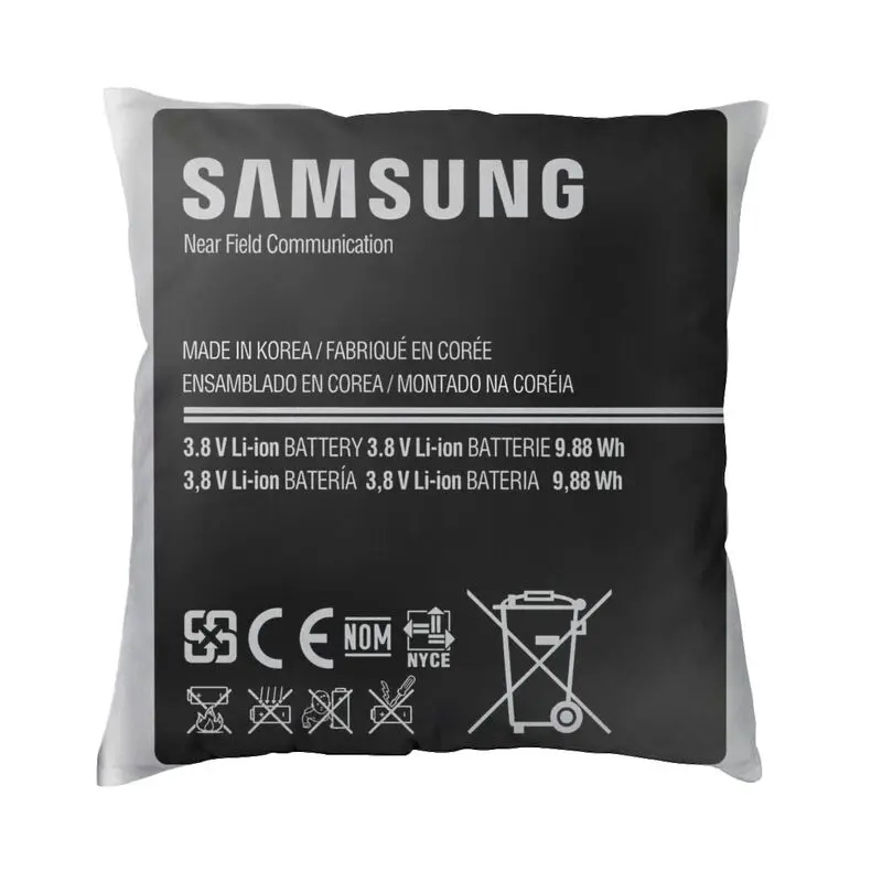 Phone Battery Lithium Ion Battery Square Pillow Case Home Decor Cushions Throw Pillow for Living Room Double-sided Printing