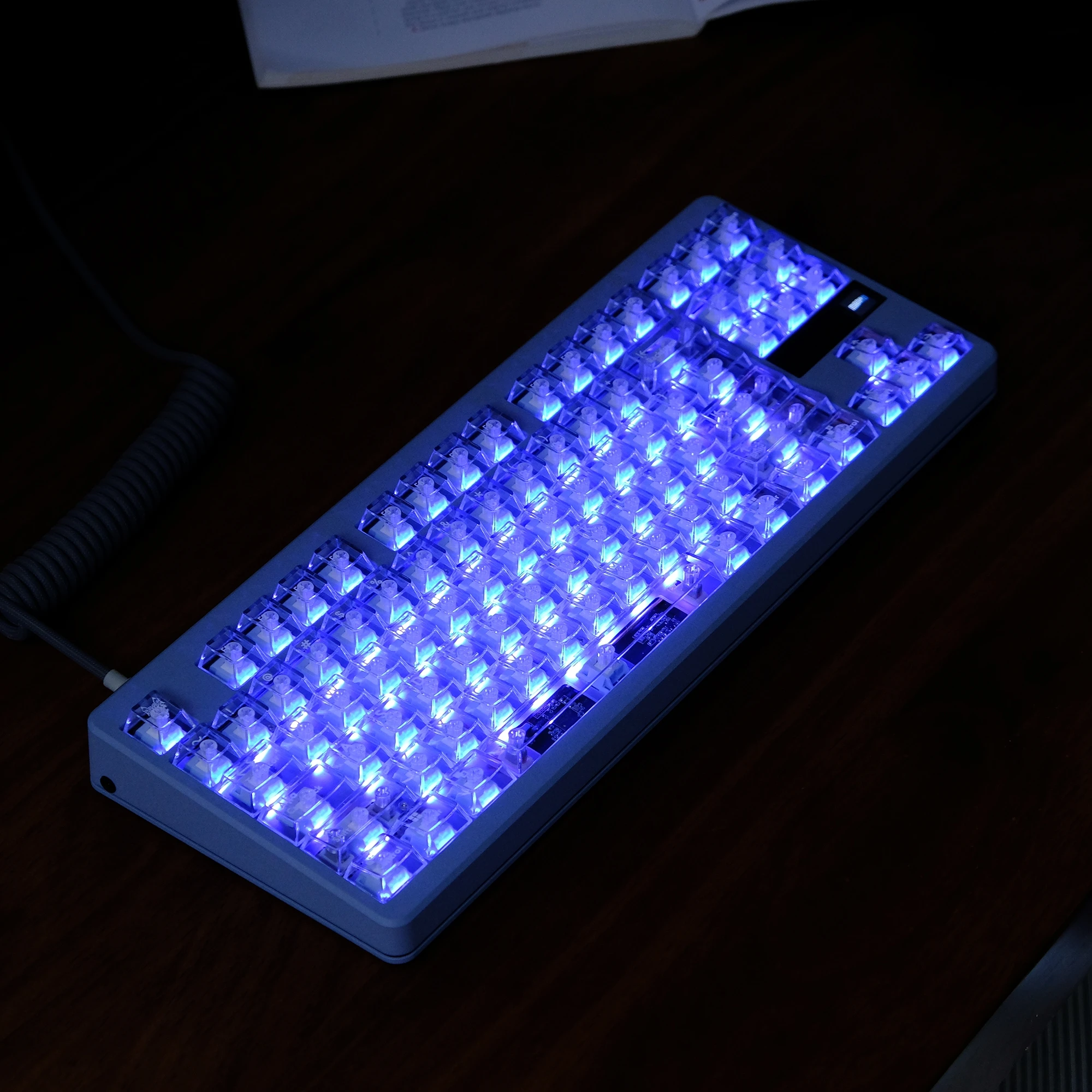 Imagem -06 - Keycaps Backlit Transparentes para pc Cherry mx Switch Teclado Mecânico Preto Branco Roxo Verde 114 Teclas 61 87 104