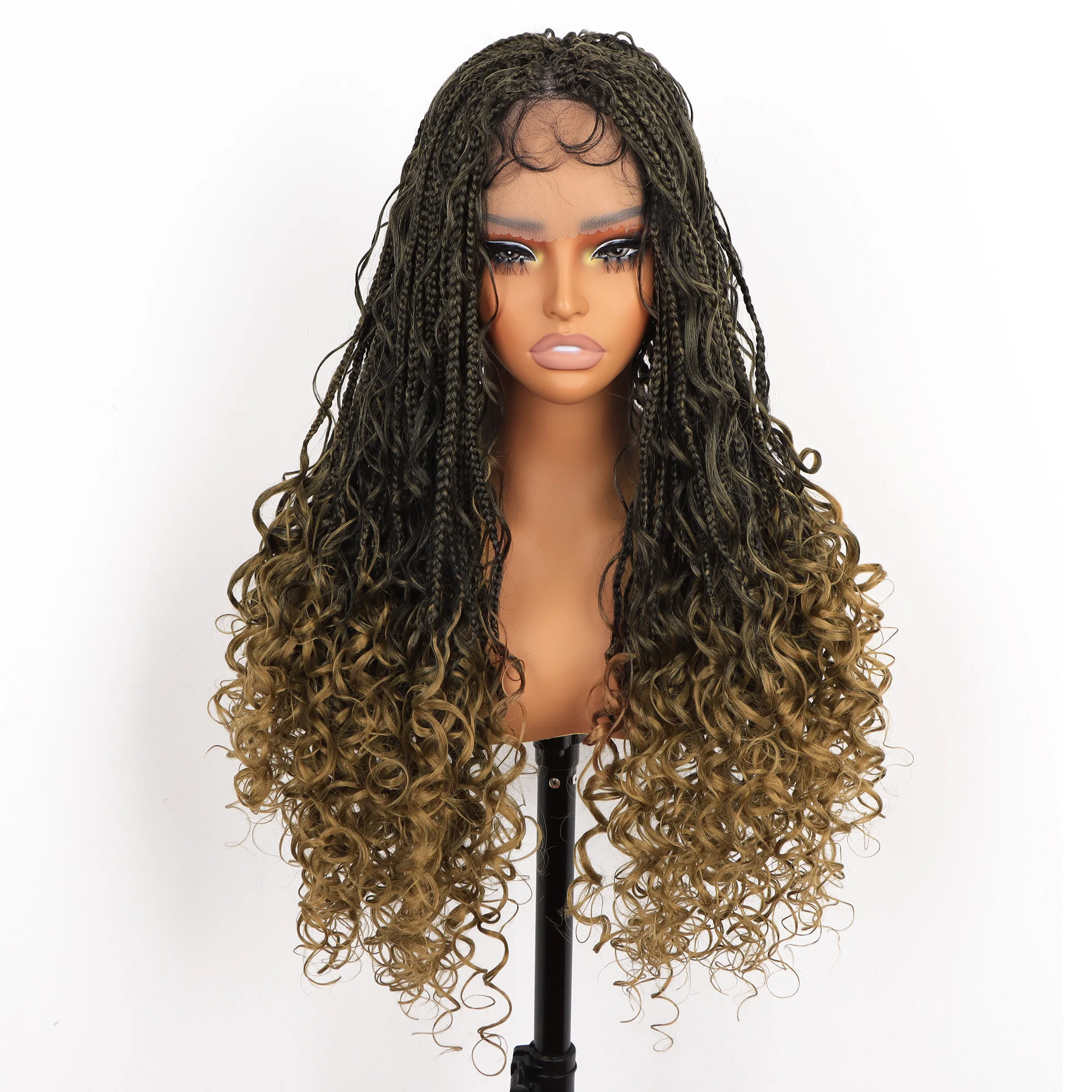 

AHVAST synthetic wigs bohemian braided wig large box braided wigs jumbo knotless full lace front wigs